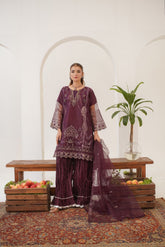 Opal Purple (Stitched 3 Pcs)