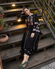 Maya Black (Stitched 2 Pcs)