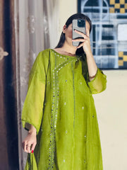Mahnoor SeaGreen (Stitched 3 Pcs)